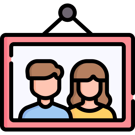 Photo frame user portrait family icon Photo frame user portrait family icon