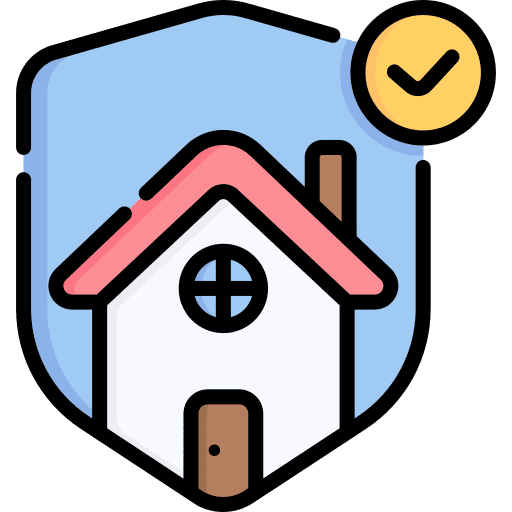 Home insurance security real estate shield icon Home insurance security real estate shield icon