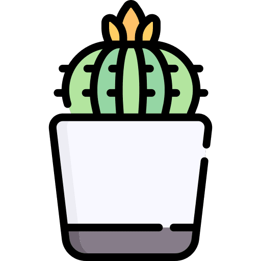 Cactus pot decoration botanic icon Cactus pot decoration botanic icon