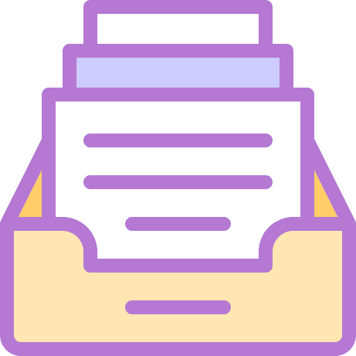 Drawer paper box files and folders icon