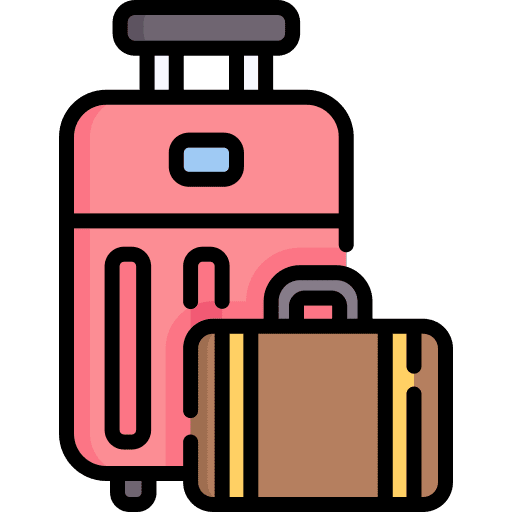 Luggage travelling suitcase trolley icon Luggage travelling suitcase trolley icon