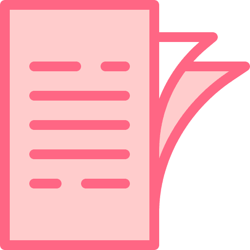 Paper records text sheet icon