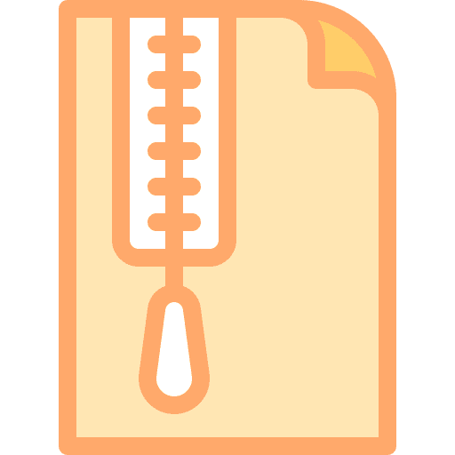 Zip format sheet archive icon Zip format sheet archive icon