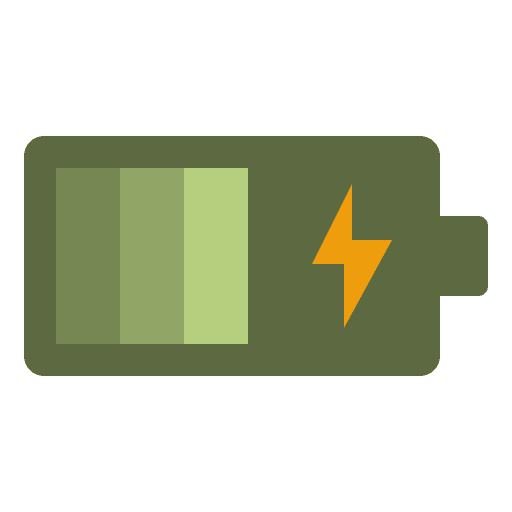 Battery battery level charging electronics icon