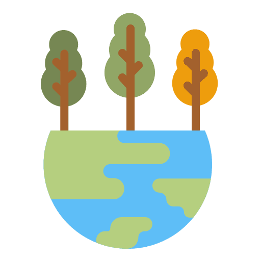 Ecosystem green earth world tree icon