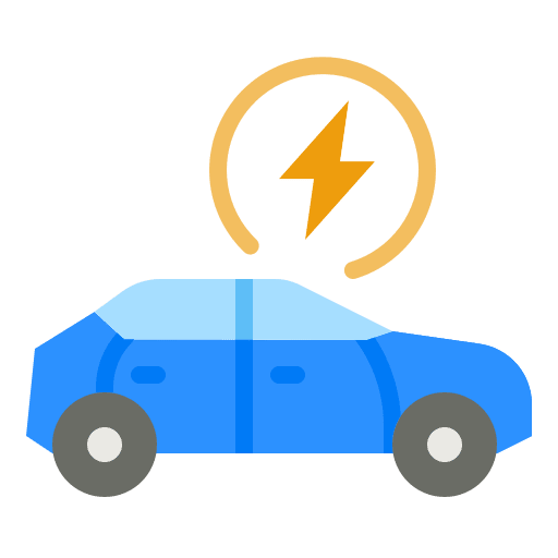 Electric car electric car ecology charging icon