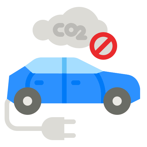 Electric car signaling prohibition electric car icon