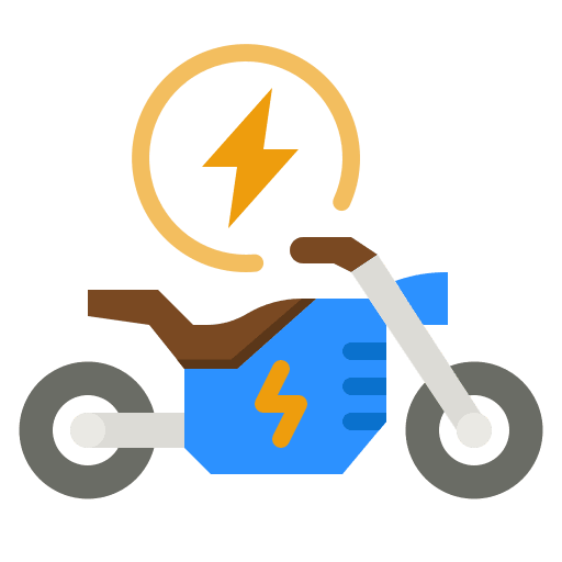 Electric motor electric bike electronics ecology icon