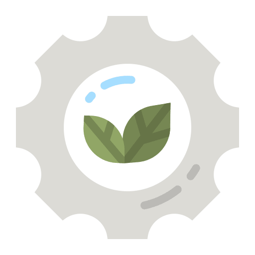 Gear eco friendly renewable energy ecology and environment icon
