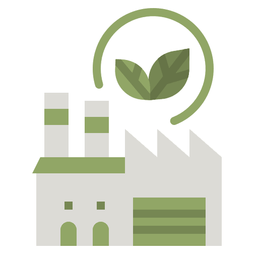 Green factory ecology and environment leaves leaf icon