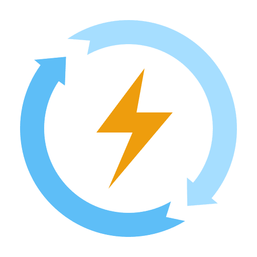Renewable energy renewable energy recycle power icon