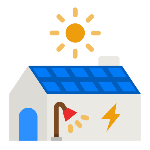 Solar cell solar panel house renewable energy icon