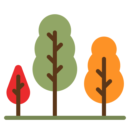 Tree wood autumn ecology icon