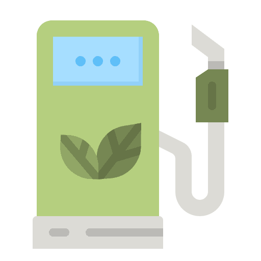 Biofuel renewable energy gas station ecology icon
