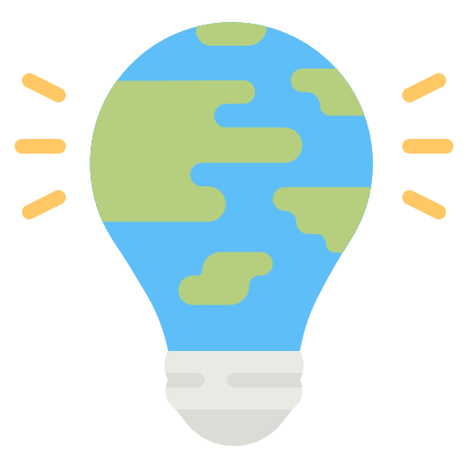 Eco bulb green energy bio energy eco bulb icon