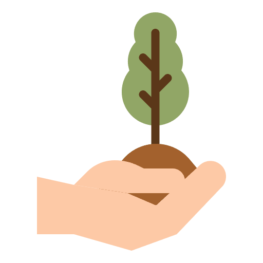 Save the planet tree plant environment icon