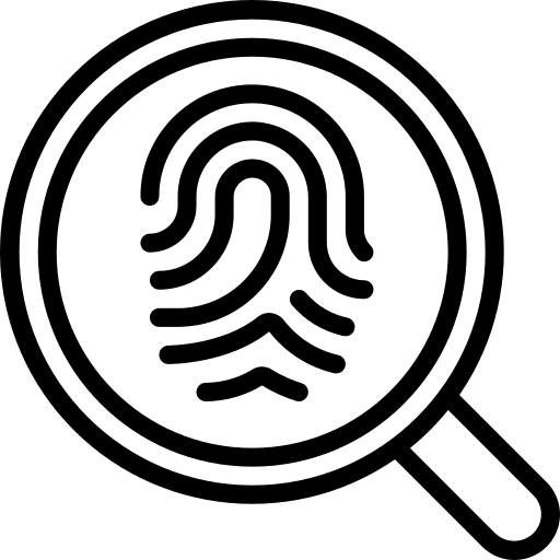 Criminology view security investigation icon