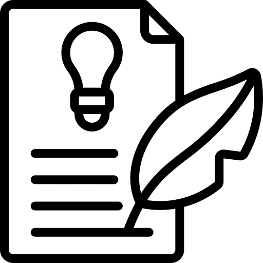 Document creativity writer feather icon