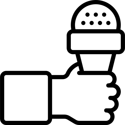 Journalism interviewer journalism microphone icon