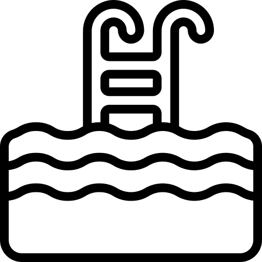 Swimming pool stairs sport pool icon