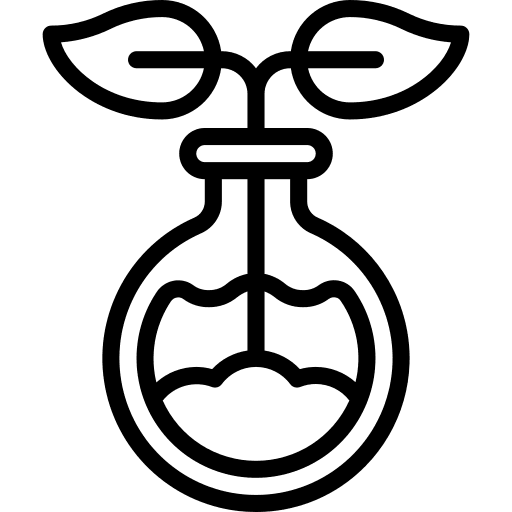Flask plant education science icon