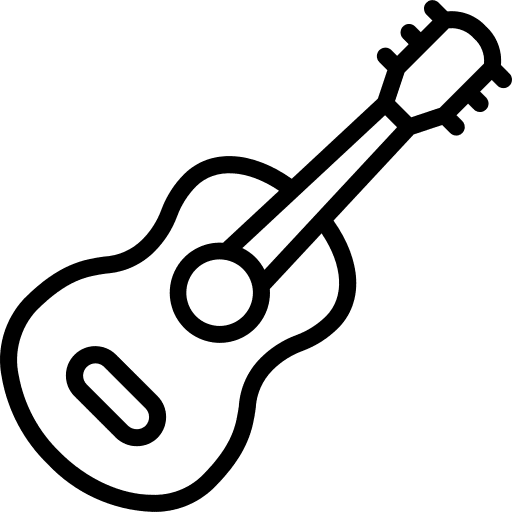 Guitar song instrument music and multimedia icon