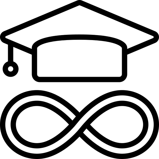 Hat symbol combined university icon
