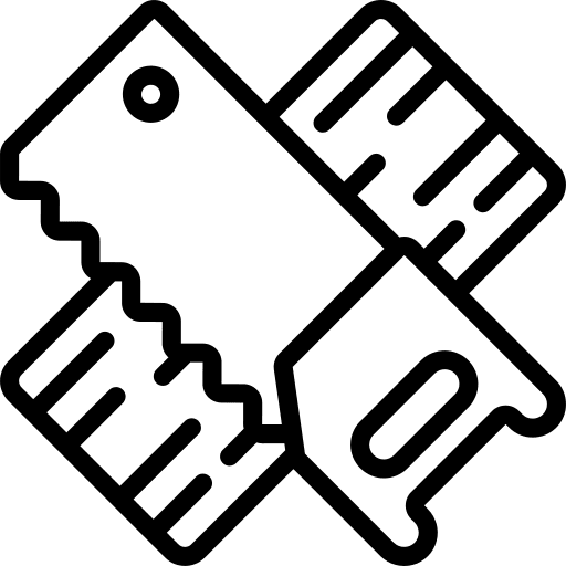 Saw woodwork cutter construction and tools icon