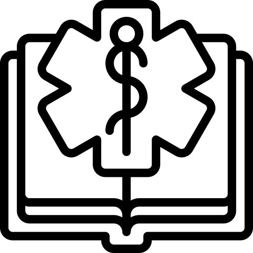 Book healthcare and medical book health icon