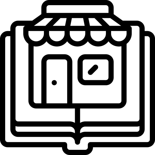 Book shopping book library icon