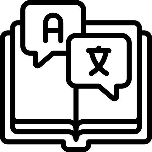 Book translate communications languages icon