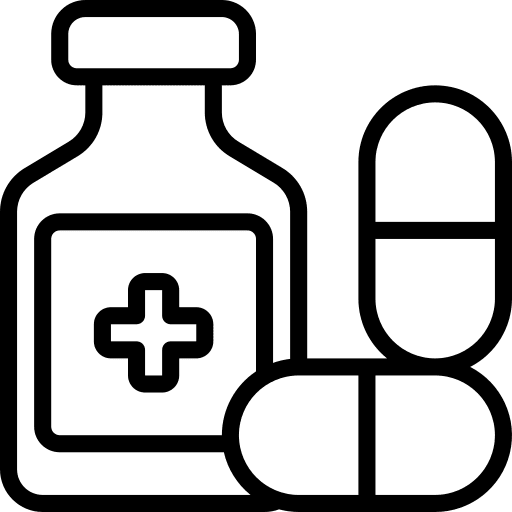 Bottle medicine health pills icon