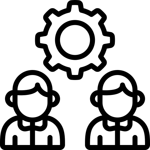 Human resources people human resources settings icon