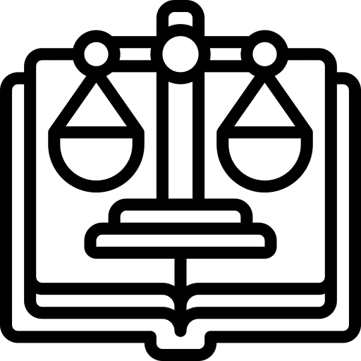 Law scales book law icon