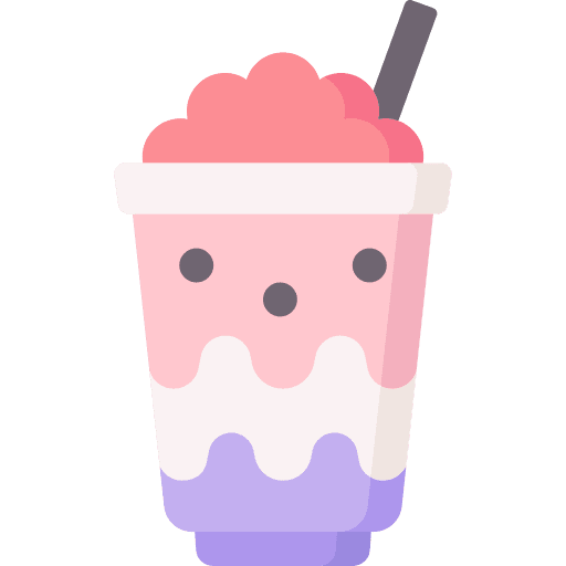 Bubble tea boba glass beverage icon