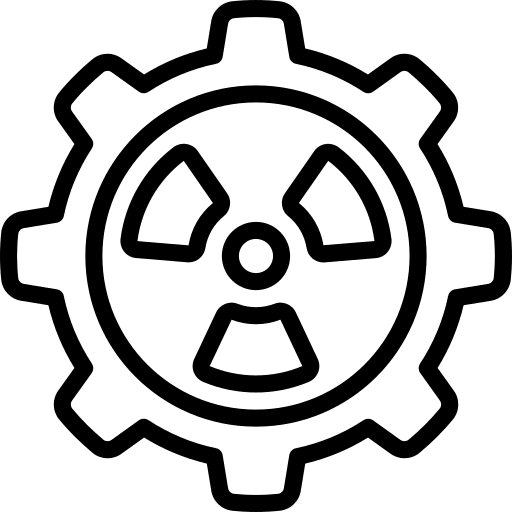 Nuclear energy gear power maintenance icon