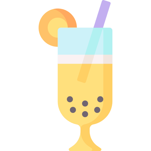 Tea tropical drink boba icon