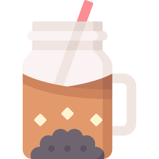 Bubble tea beverage drink glass icon
