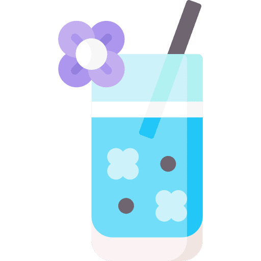Bubble tea drink straw glass icon