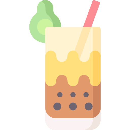 Bubble tea glass bubble tea sweet icon