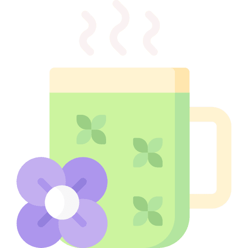 Herbal tea food and restaurant herbal tea glass icon