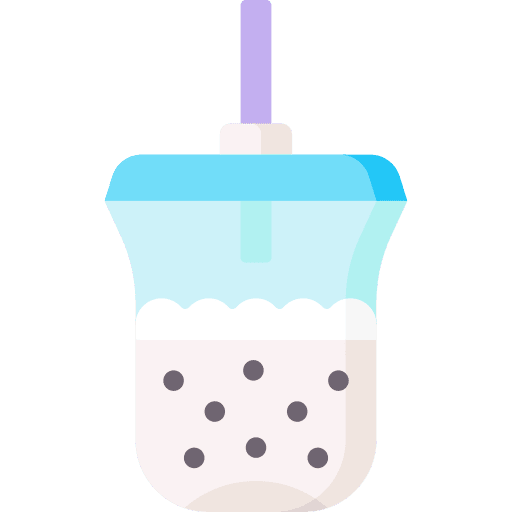 Mik tea drink boba plastic cup icon