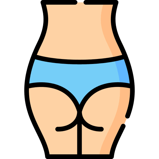 Butt body part human body anatomy icon Butt body part human body anatomy icon