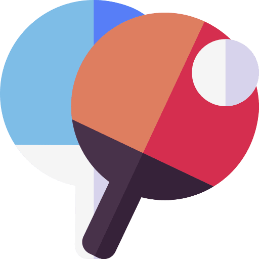 Ping pong leisure racket play icon