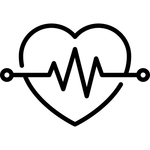 Pulse love heart rate pulse icon