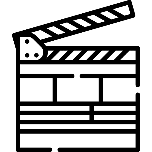 Clapperboard entertainment filming film icon