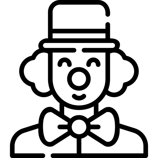 Clown profession people costume icon