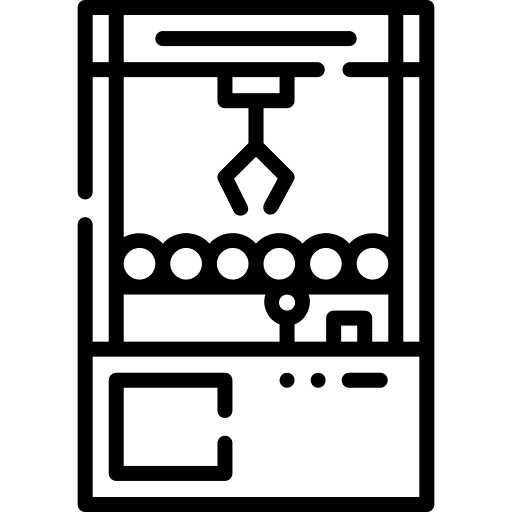 Claw machine gaming entertainment crane icon