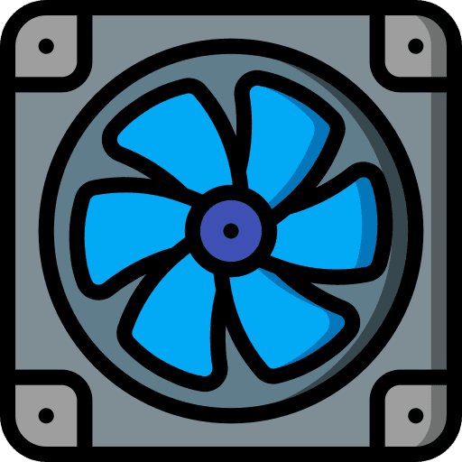 Cooling fan fan electronics cpu icon