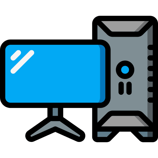 Pc tower personal computer monitor pc tower icon
